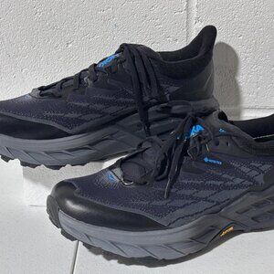Hoka One One Speedgoat 5 GTX SPIKE Black Trail Running Shoes Mens Size 10 D NEW